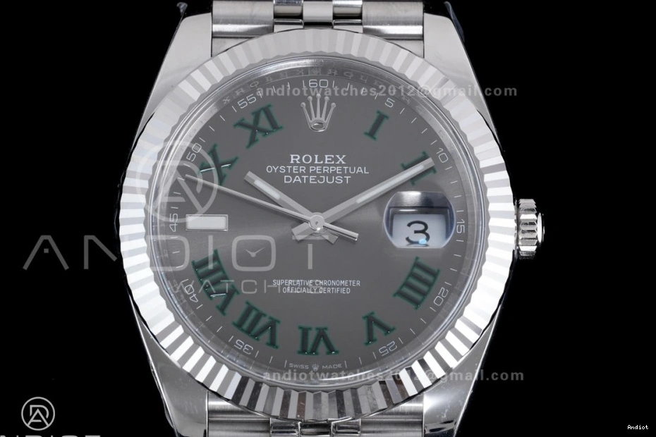 SS Edition SS Bracelet Dial Best on 904L Green SH3235 1:1 Gray Roman 41 Steel Clean Datejust 0501